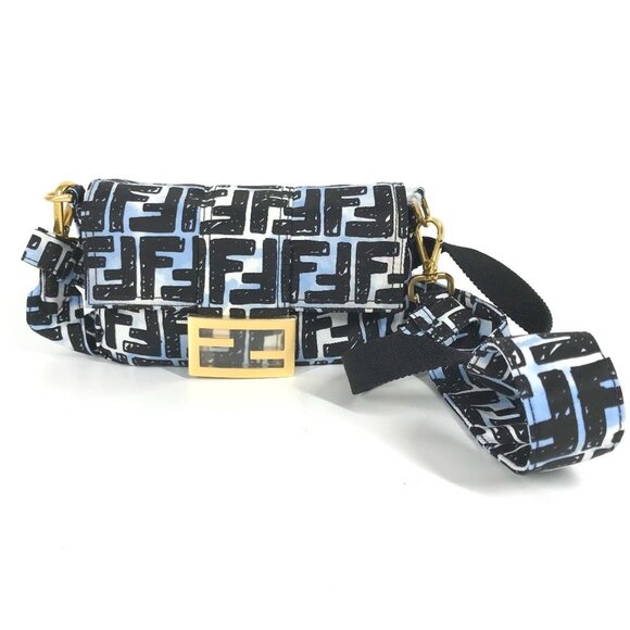 FENDI Black Zucca Shoulder Bag - Picture 1 of 15